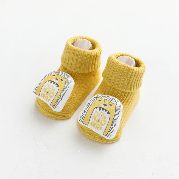 Baby Cartoon 3D Doll Patched Pattern Non-Slip Floor Socks