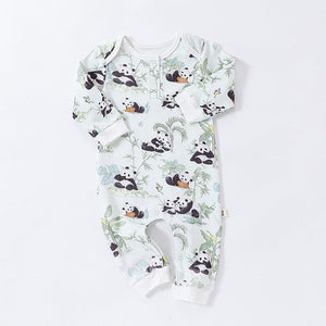 Autumn and Spring New Arrival Baby Unisex Animals Pattern Long Sleeves Crew Neck Rompers