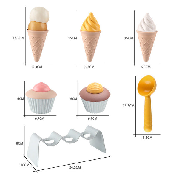 Children’s Wheat Straw DIY Replica Ice-Cream Molds Toys