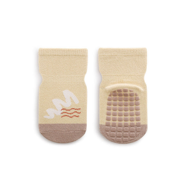 Baby Cartoon And Striped Pattern Non-Slip Design Socks