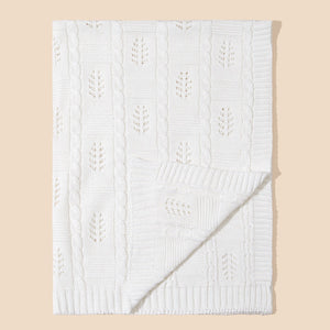 Knitted Baby Blanket With Hollow Out Design: New Solid Color Collection For All Seasons