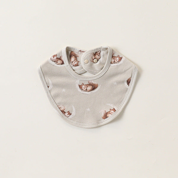 Adorable Cartoon Cotton Snap-on Bib