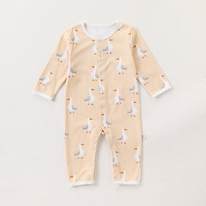 Autumn and Spring New Arrival Baby Unisex Simple Animals Cartoon Pattern Long Sleeves Rompers