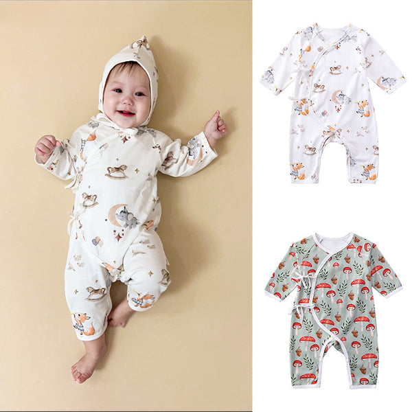 Newborn Autumn Belted Rompers Outfits