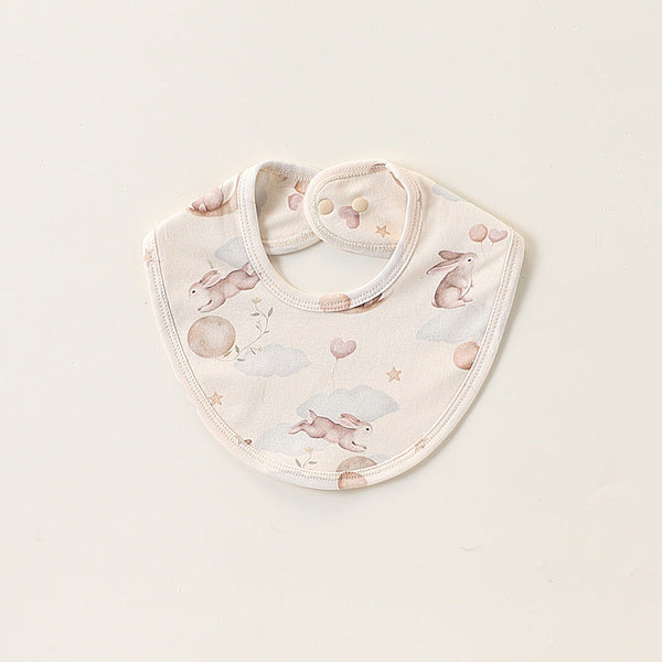 Adorable Cartoon Cotton Snap-on Bib