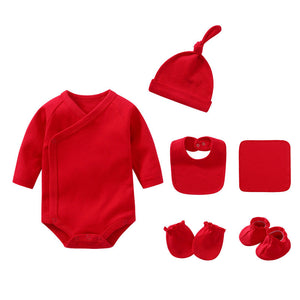 Newborn Solid Color Cotton Bodysuit Thin Style Sets