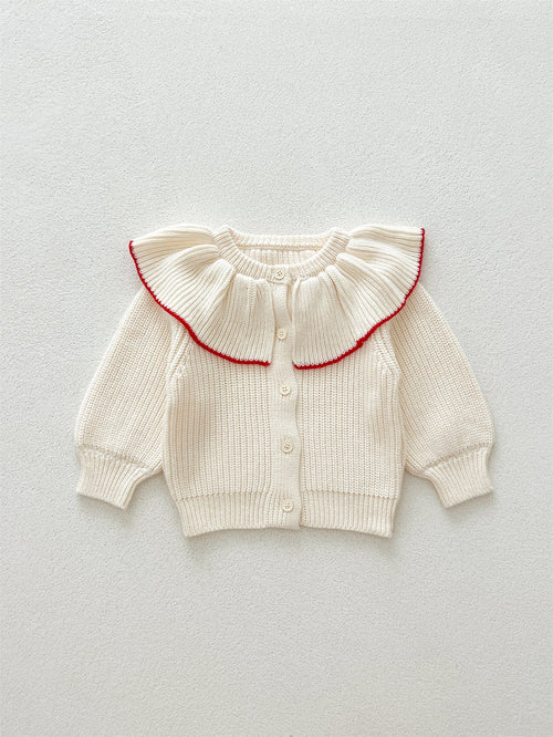 Autumn New Arrival Baby Kids Girls Comfortable Plain Knitted Long Sleeves Cardigan