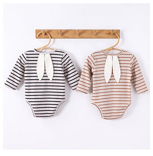 Autumn New Arrival Baby Unisex Long Sleeves Color Patchwork Striped Onesies Bodysuits