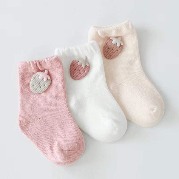 Baby Unisex 1Lot=3pairs Fruit Pattern Boneless Socks