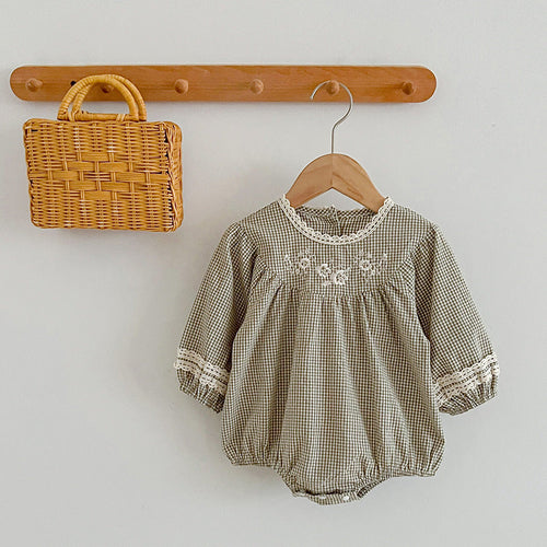 Autumn Vintage Style Embroidered Design Dress & Onesies