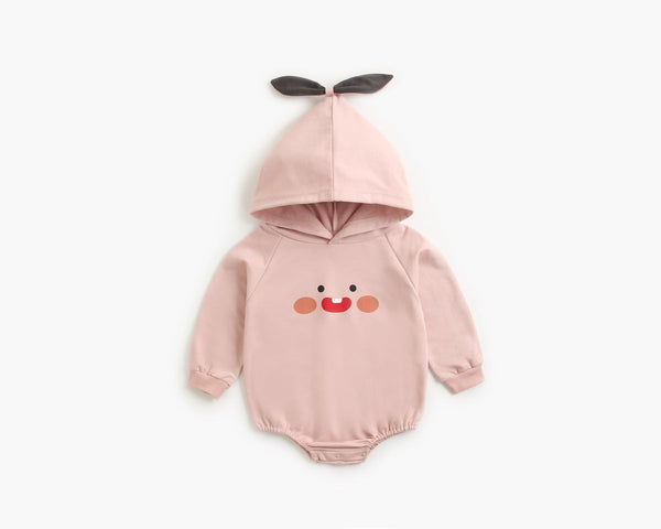 Baby Cartoon Pattern Korean Style Onesies With Hat