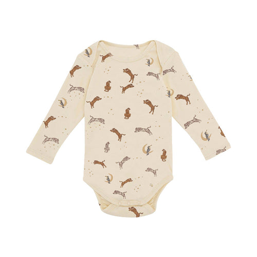 Baby Floral & Animals Graphic Envelope Collar Or Side Opening Design Bodysuit