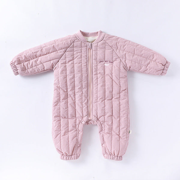 Autumn and Winter New Arrival Baby Unisex Fruits Logo Long Sleeves Casual Thickened Rompers