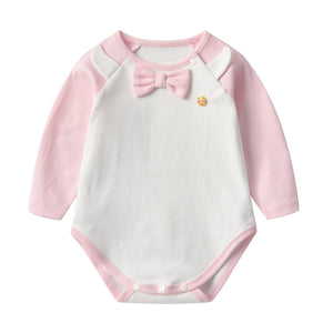 Baby 1pcs Bow Tie Patched Design Contrast Design Onesies Bodysuit