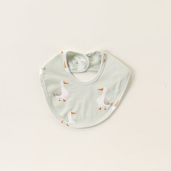 Adorable Cartoon Cotton Snap-on Bib