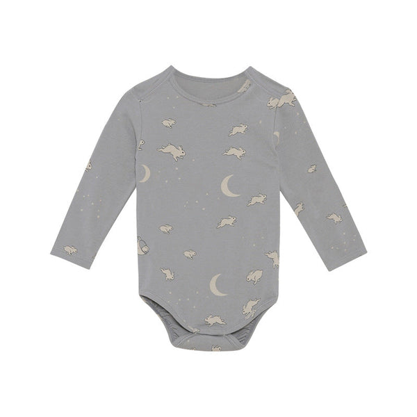 Baby Floral & Animals Graphic Envelope Collar Or Side Opening Design Bodysuit