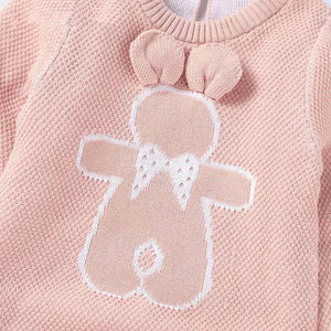 Baby Cartoon Bunny Embroidered Graphic Solid Warm Rompers With Hat