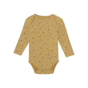 Baby Floral & Animals Graphic Envelope Collar Or Side Opening Design Bodysuit