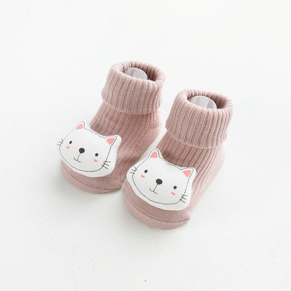 Baby Cartoon 3D Doll Patched Pattern Non-Slip Floor Socks