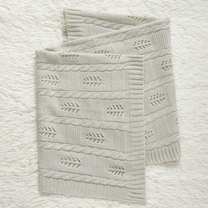 Knitted Baby Blanket With Hollow Out Design: New Solid Color Collection For All Seasons