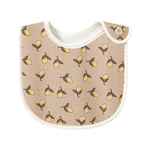 Baby Floral Print Covered Button Design Water Absorbing Bibs