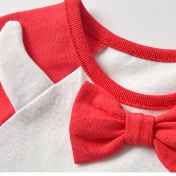 Baby 1pcs Bow Tie Patched Design Contrast Design Onesies Bodysuit