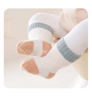 Winter Baby Unisex Breathable Comfy Patchwork Antiskid Socks