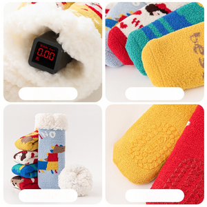 Baby Cartoon Pattern Thickened Lambswool Coral Fleece Socks