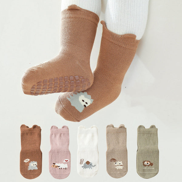 Baby Cartoon Animal Graphic Non-Slip Design Cute Socks