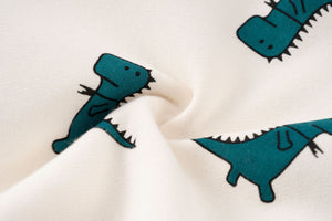 Baby Boy 1pcs Cartoon Dinosaur Pattern Long Sleeves O-Neck Bodysuit & Hats