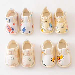 Baby Cartoon Soft Antiskid Hook And Loop Baby/Toddler Shoes Low