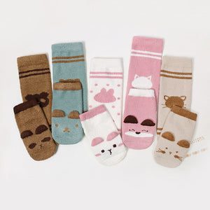 Baby Cartoon Animal Print Pattern Non-Slip Warm Long Socks