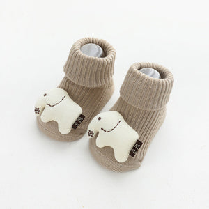 Baby Cartoon 3D Doll Patched Pattern Non-Slip Floor Socks