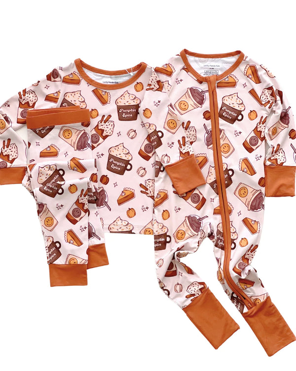 Bamboo Zip Romper | Pumpkin Spice - MOOGCO Baby