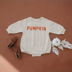 Pumpkin Organic Cotton Sweatshirt Romper