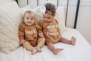 Pumpkin Sweatshirt Romper - Cream or Orange