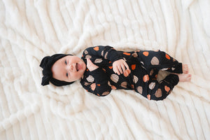 Pumpkins Black (Convertible Zip Footies)