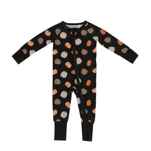 Pumpkins Black (Convertible Zip Footies)