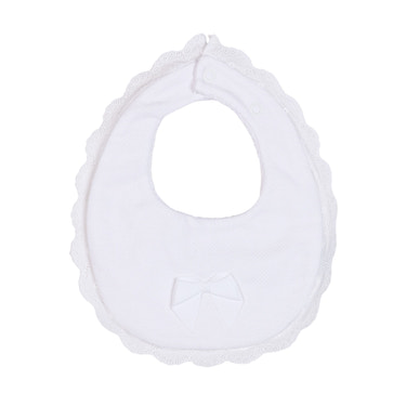 PURITY | Girls White Cotton Bib - MOOGCO Baby