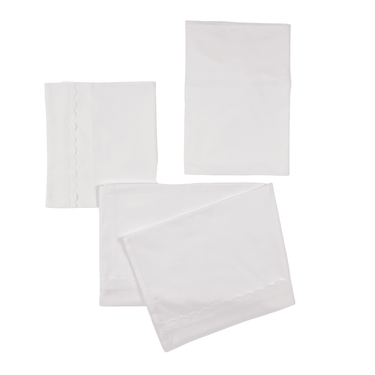 PURITY | Baby White Cotton Bed Linen Set (3) - MOOGCO Baby