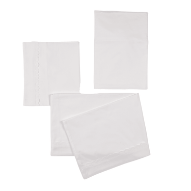 PURITY | Baby White Cotton Bed Linen Set (3) - MOOGCO Baby