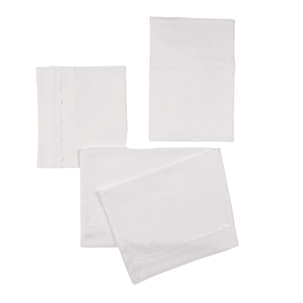 PURITY | Baby White Cotton Bed Linen Set (3) - MOOGCO Baby