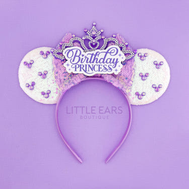 Purple Birthday Princess Ears
