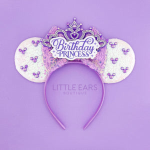 Purple Birthday Princess Ears