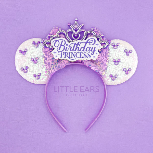 Purple Birthday Princess Ears