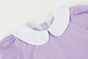 Purple Crayon Back to School Collared Dress