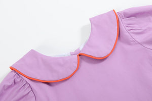 Purple Halloween Scene Girls Dress