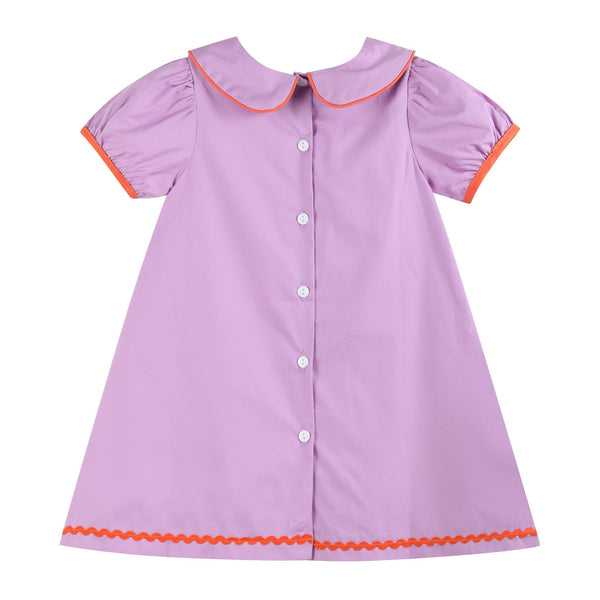 Purple Halloween Scene Girls Dress
