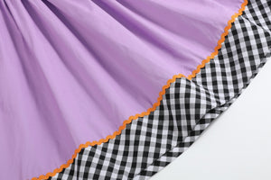 Purple Halloween Smocked Bishop Dress