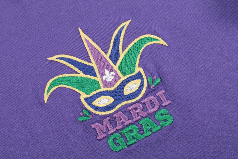 Purple Mardi Gras Applique Shirt and Shorts Set - MOOGCO Baby